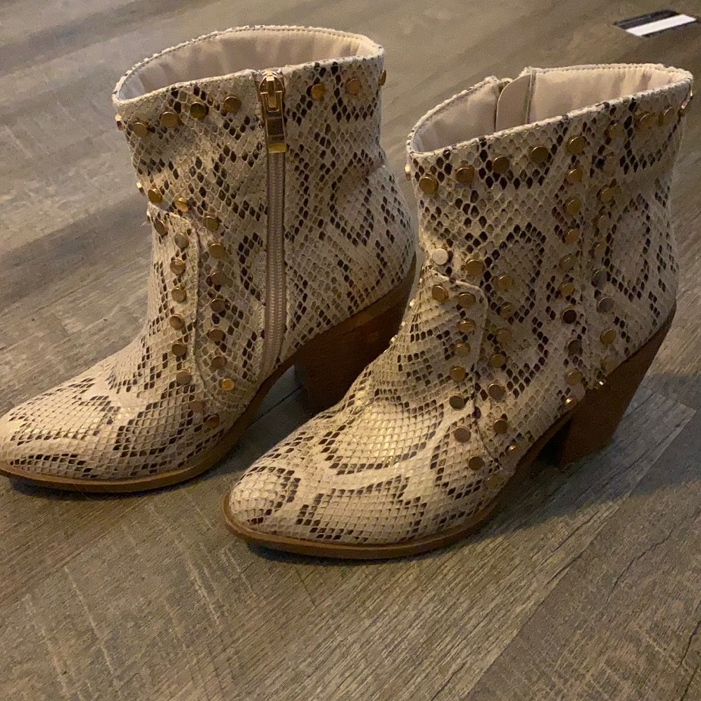Snake Print Booties